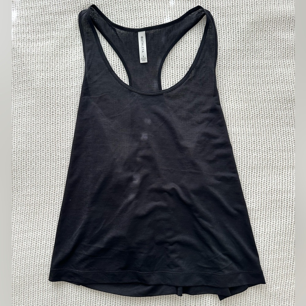 Athleta Black Racerback Tank Top Size S